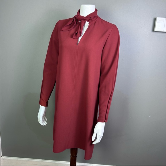 See by Chloe dress Medium minimalist rust secretary monochrome coquette office - Picture 4 of 14